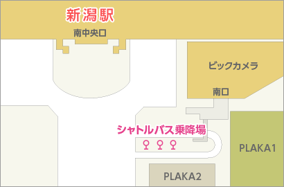 新潟駅南口　乗車場所