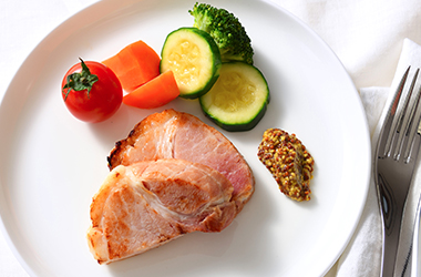 黄金豚のハムステーキ